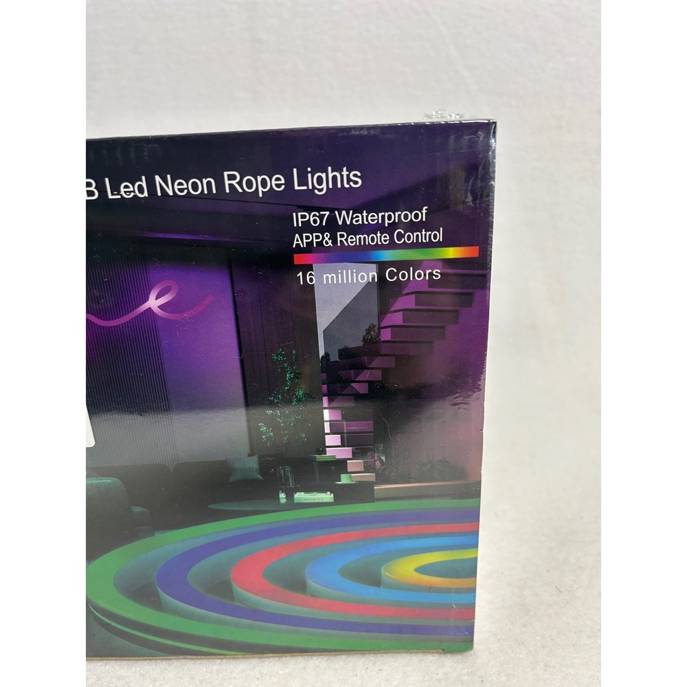 Gamer Aesthetic Adgemur Unisex 16.4ft RGB LED Neon Rope Light App Remote Control - Picture 2 of 7
